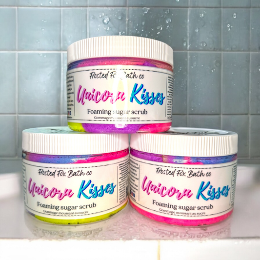 Unicorn Kisses foaming sugar scrub