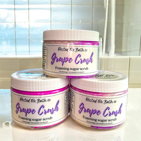 Grape Crush foaming sugar scrub