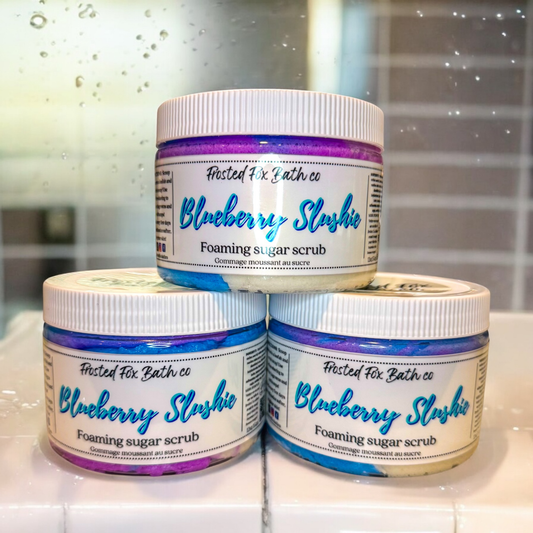 Blueberry Slushie Foaming Sugar Scrub