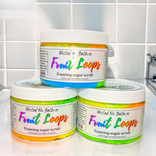 Fruit Loops foaming sugar scrub