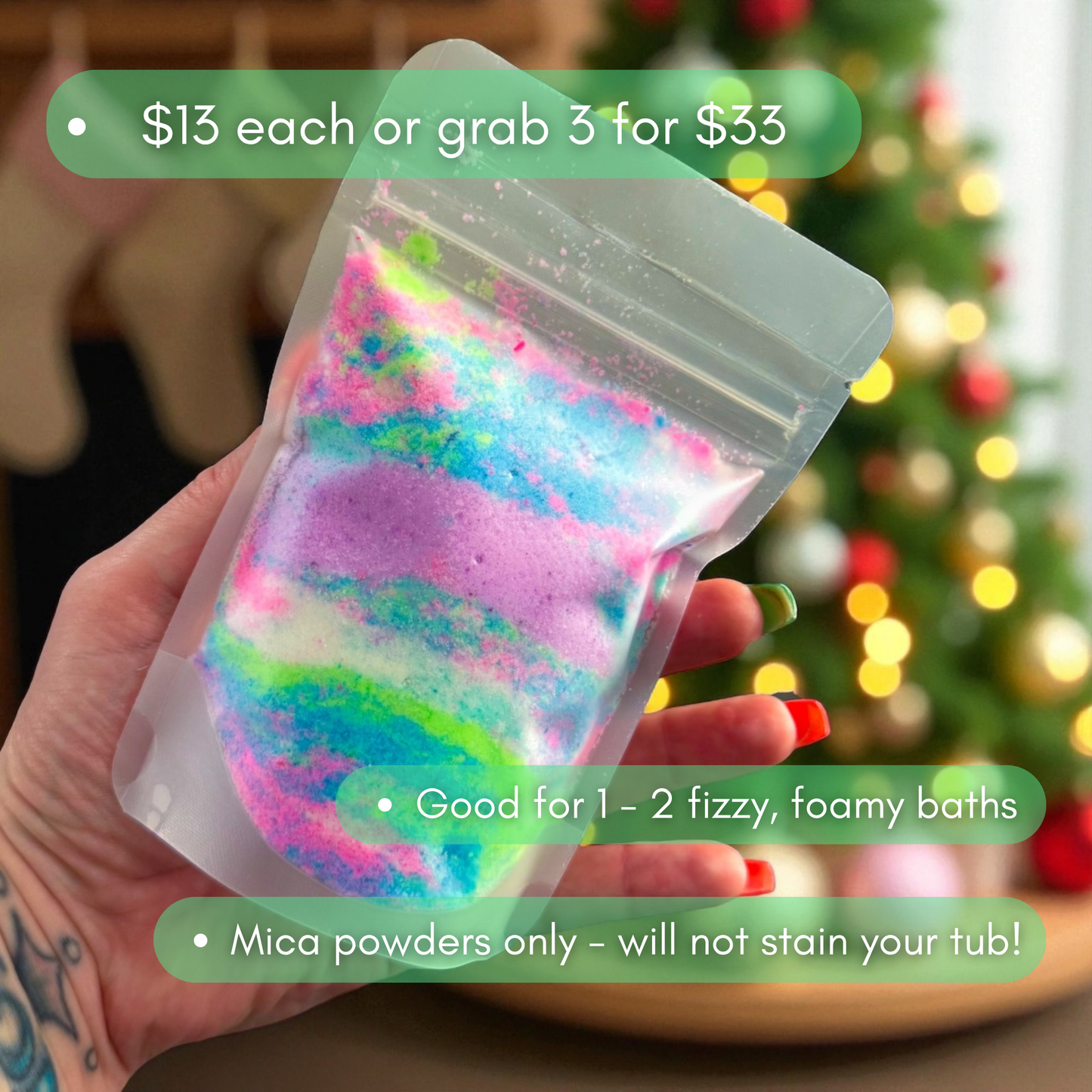Fizzy Bath Shots - Stocking Stuffers