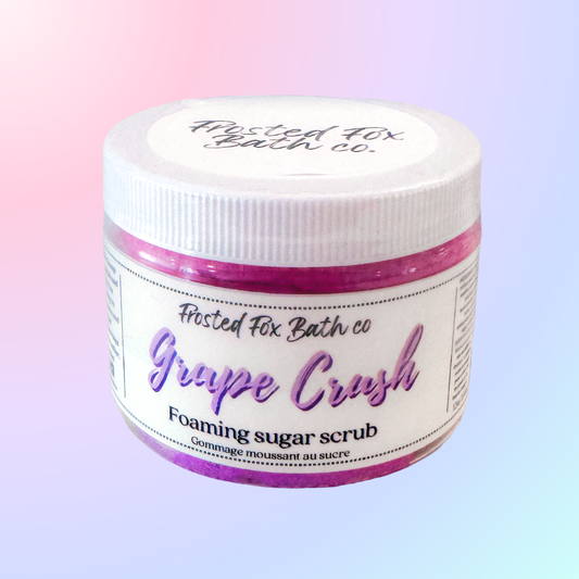 Grape Crush foaming sugar scrub